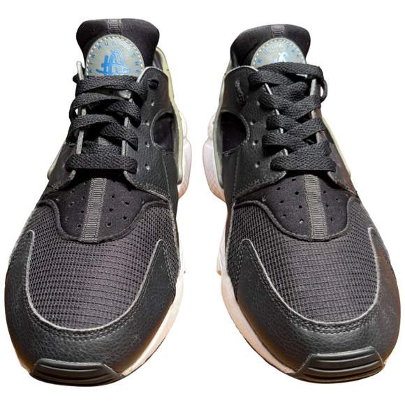 NIKE Air Huarache Run Women's 8.5 Black Army Green Sneaker Athletic Shoes - Picture 10 of 14